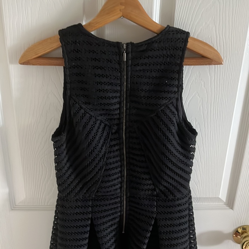 Mossimo Black Sheer Striped Textured Dress With Black Slip Underneath Size Med - Picture 8 of 13